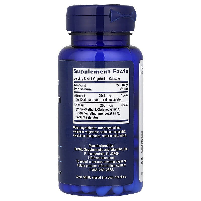Life Extension, Super Selenium Complex & Vitamin E, 200 mcg, 100 Vegetarian Capsules