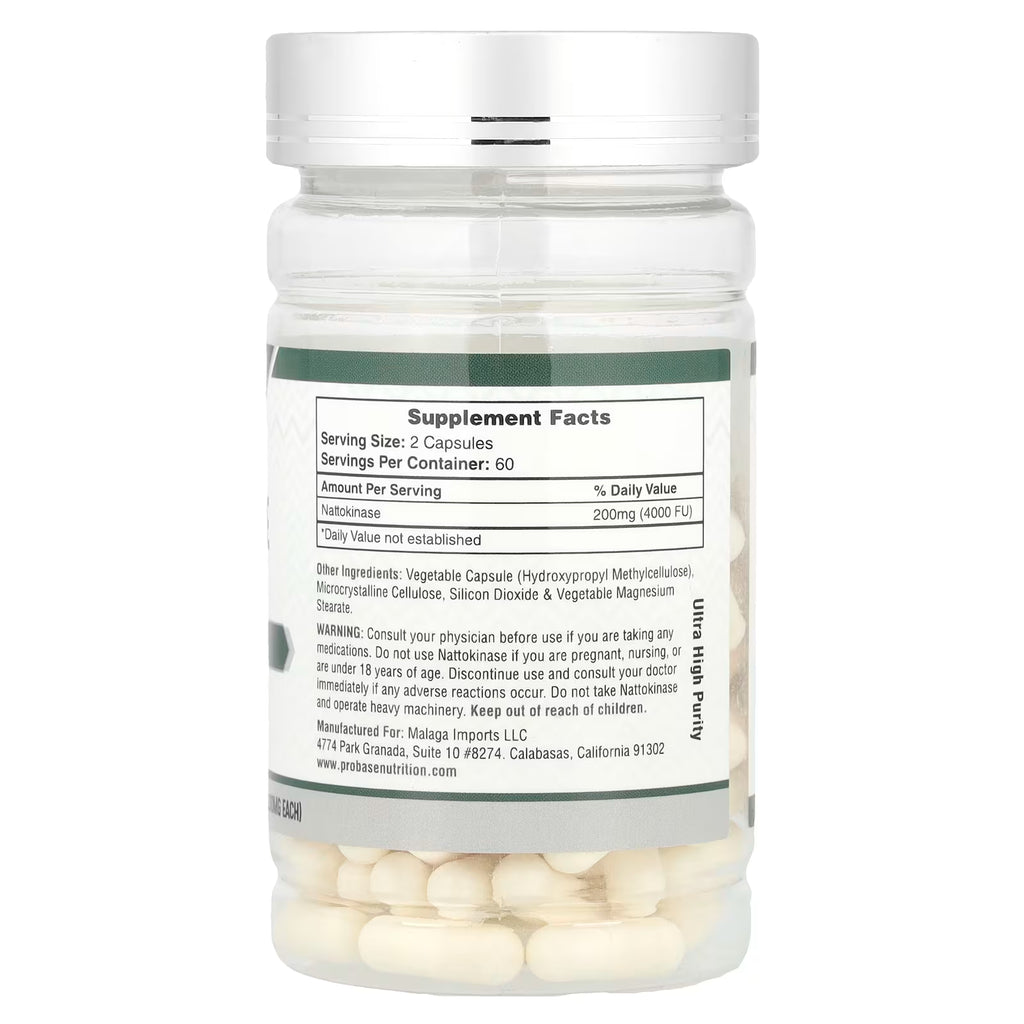 Probase Nutrition, Nattokinase, 120 Capsules (100 mg per Capsule)