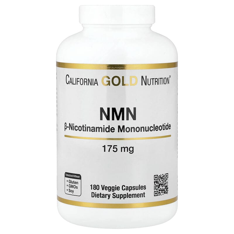California Gold Nutrition, NMN, 175 mg, 180 Veggie Capsules