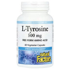 Natural Factors, L-Tyrosine, 500 mg, 60 Vegetarian Capsules