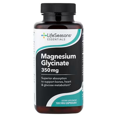 LifeSeasons, Magnesium Glycinate, 120 Veg Capsules (87.5 mg per Capsule)