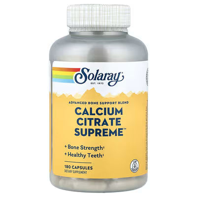 Solaray, Calcium Citrate Supreme™, 180 Capsules