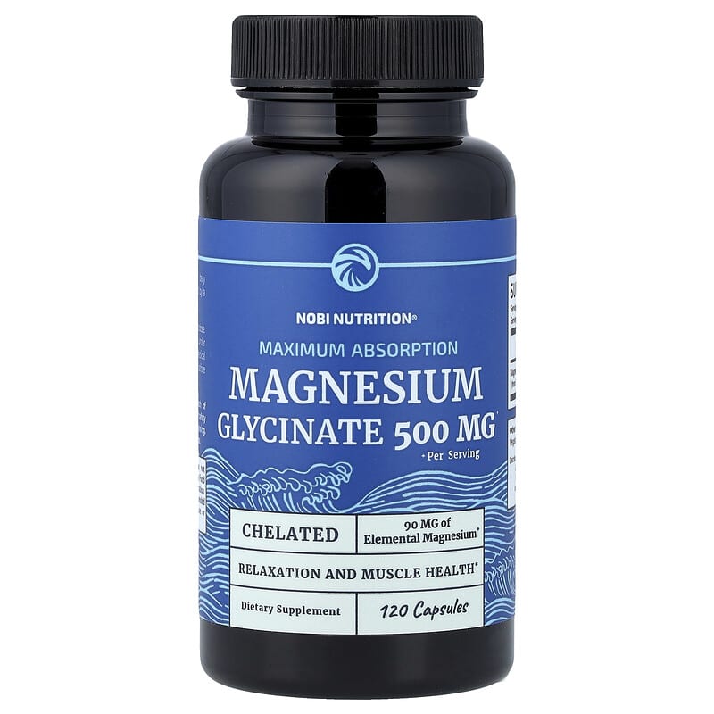 Nobi Nutrition, Magnesium Glycinate, 240 Capsules (250 mg per Capsule)