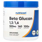 Nutricost, Beta Glucan 1,3/1,6, Unflavored, 3.6 oz (100 g)