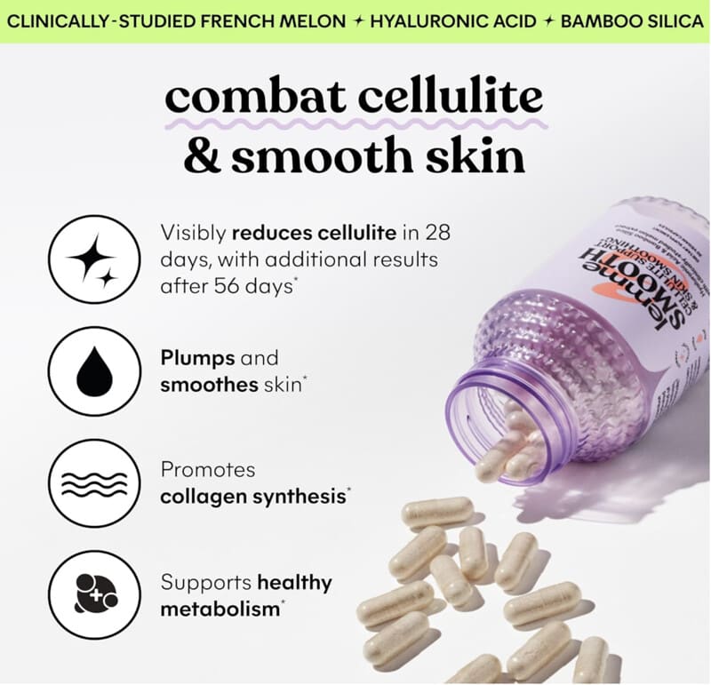 Lemme, Smooth, Cellulite Support & Skin Smoothing, 30 Vegan Capsules