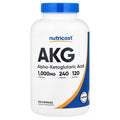 Nutricost, AKG (Alpha-Ketoglutaric Acid), 240 Capsules (500 mg per Capsule)