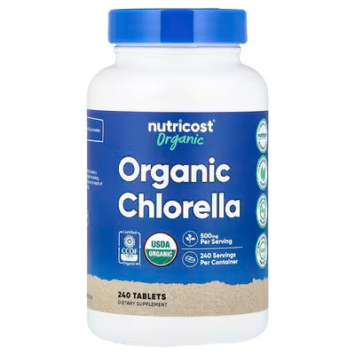 Nutricost, Organic Chlorella, 500 mg, 240 Tablets