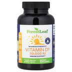 Forest Leaf, Vitamin D3, 1,250 mcg (50,000 IU), 240 Vegetable Capsules