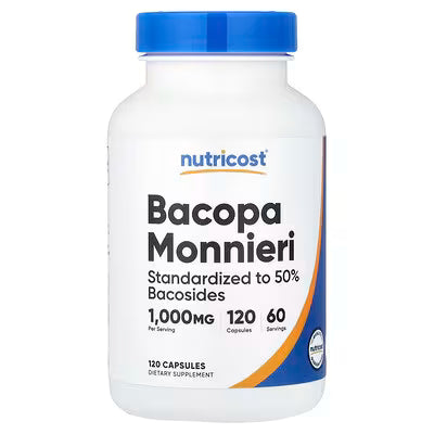 Nutricost, Bacopa Monnieri, 120 Capsules (500 mg per Capsule)