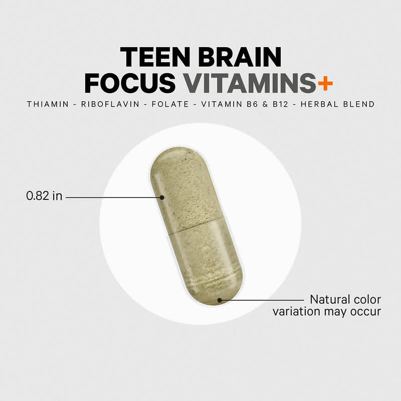 Codeage, Teen Brain Focus Vitamins+, 60 Vegetable Capsules