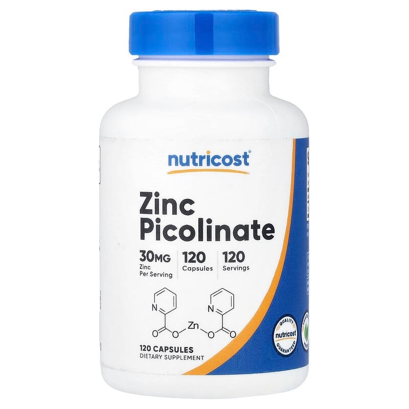 Nutricost, Zinc Picolinate, 30 mg, 120 Capsules
