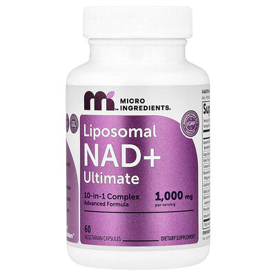 Micro Ingredients, Liposomal NAD + Ultimate, 60 Vegetarian Capsules