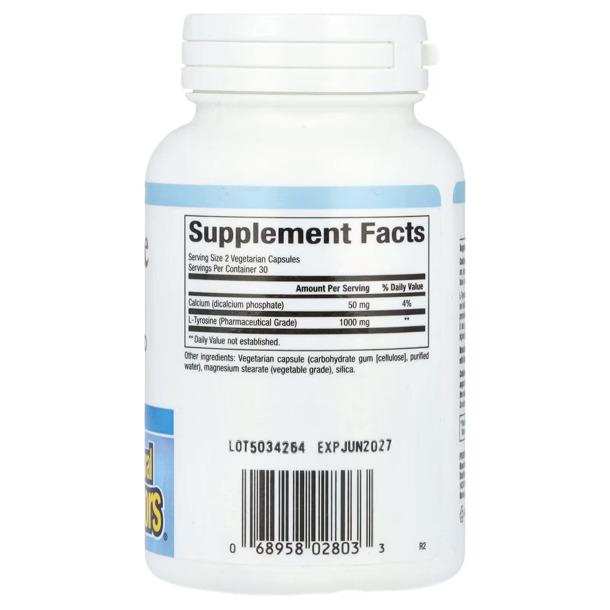 Natural Factors, L-Tyrosine, 500 mg, 60 Vegetarian Capsules