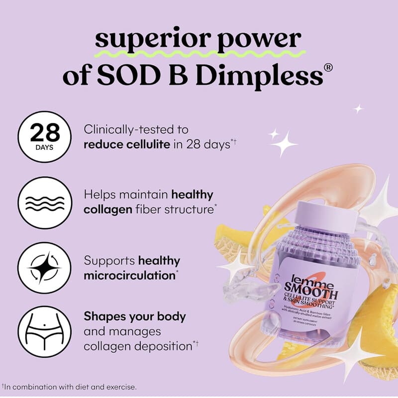 Lemme, Smooth, Cellulite Support & Skin Smoothing, 30 Vegan Capsules