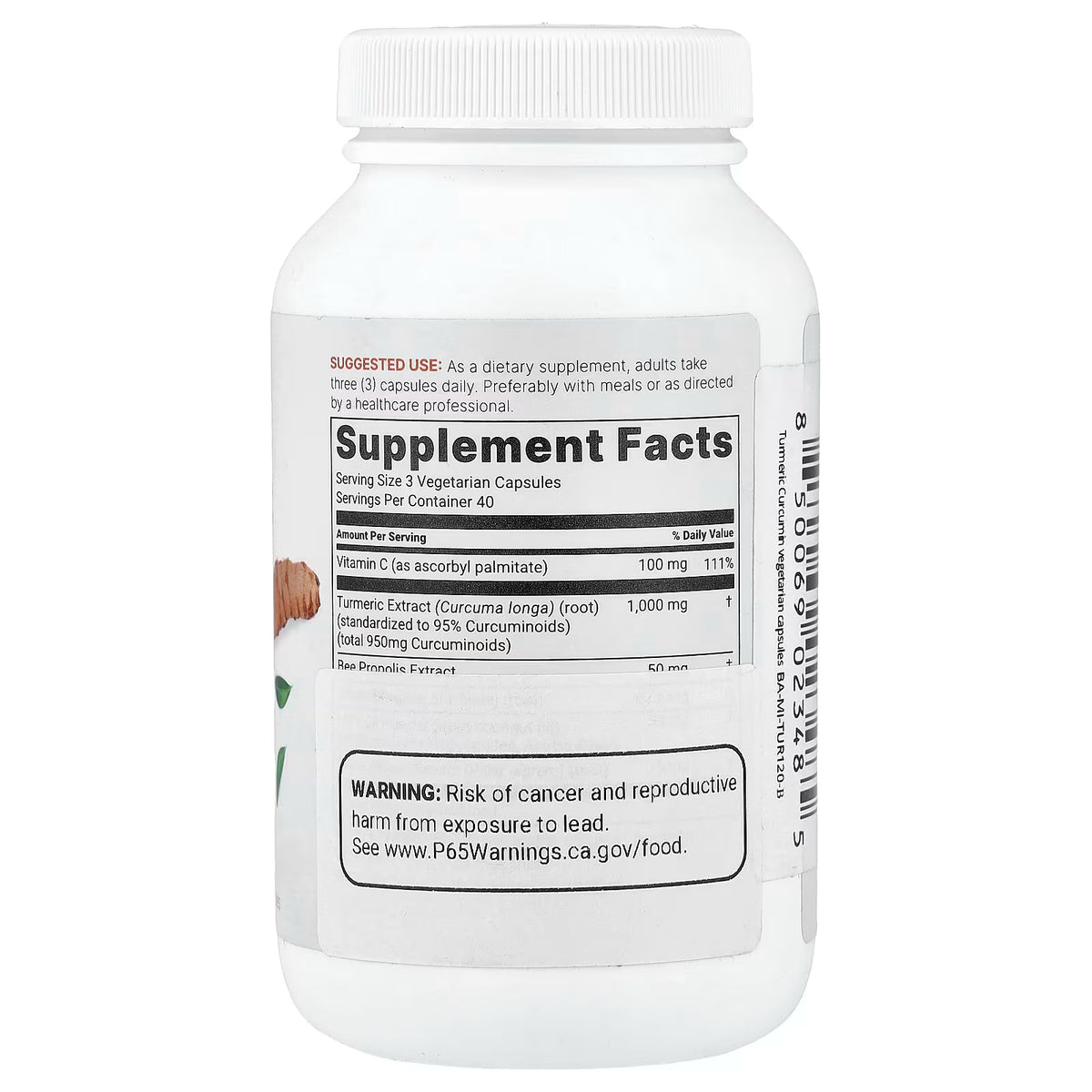Micro Ingredients, Pure Turmeric Curcumin 95, 120 Vegetarian Capsules