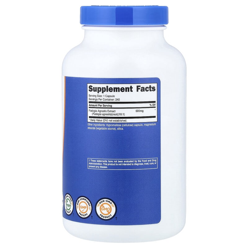 Nutricost, Fadogia Agrestis, 600 mg, 240 Capsules