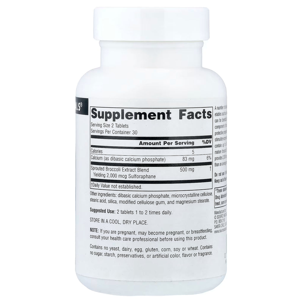 Source Naturals, Broccoli Sprouts Extract, 250 mg, 60 Tablets