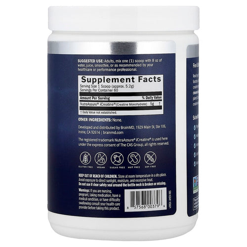 BrainMD, Smart Creatine+, Unflavoured, 309 g (10.89 oz)
