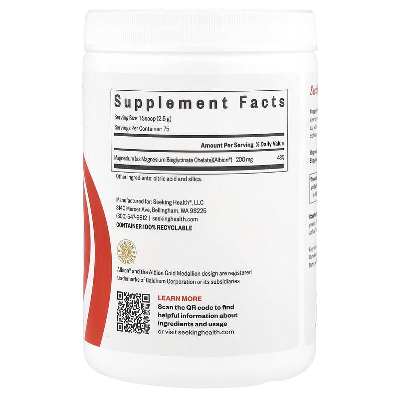Seeking Health, Magnesium Glycinate, 6.61 oz (187.5 g)
