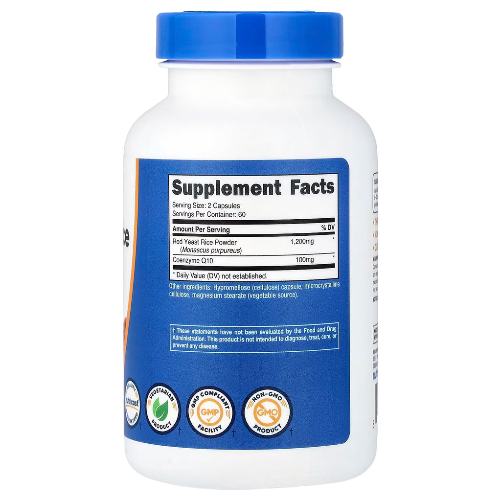 Nutricost, Red Yeast Rice With CoQ10, 120 Capsules