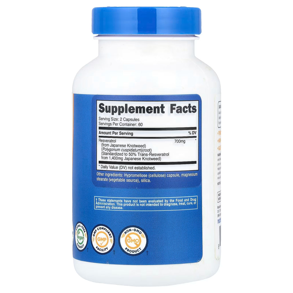 Nutricost, Resveratrol, 120 Capsules (350 mg per Capsule)