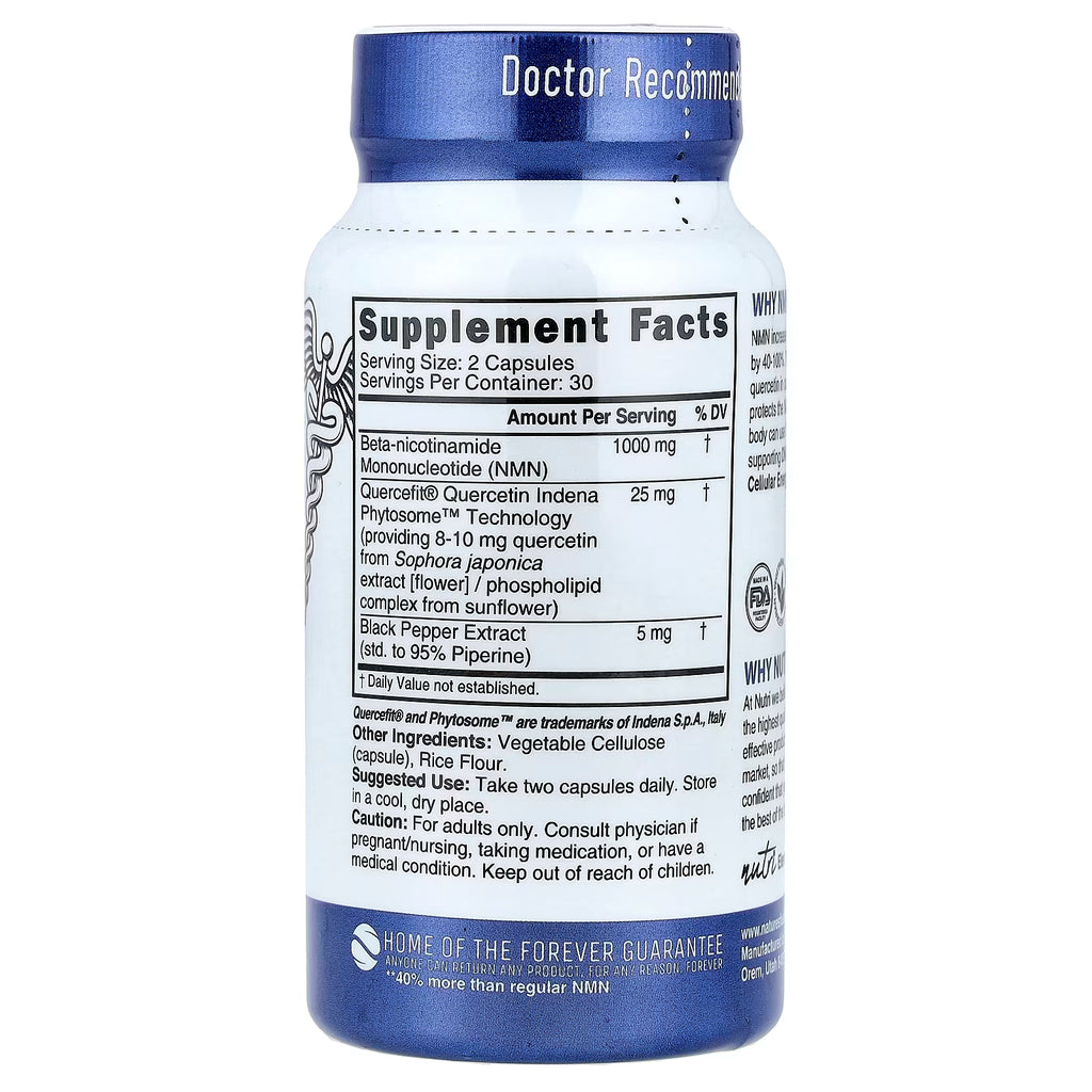 Nutri, NMN+, Max Strength, 60 Vegan Capsules