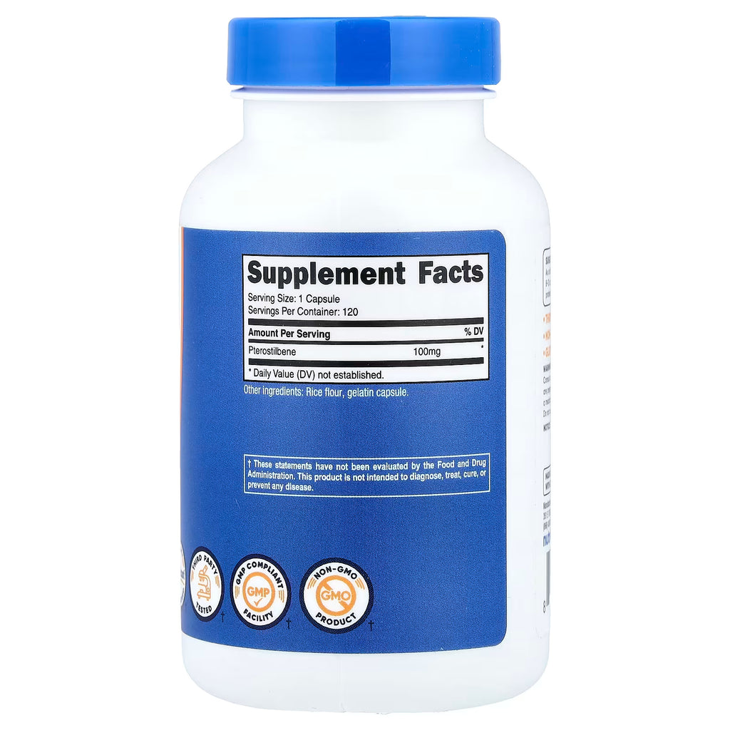 Nutricost, Pterostilbene, 100 mg, 120 Capsules