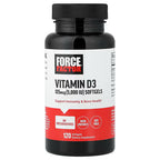 Force Factor, Vitamin D3, High Potency, 125 mcg (5,000 IU), 120 Softgels