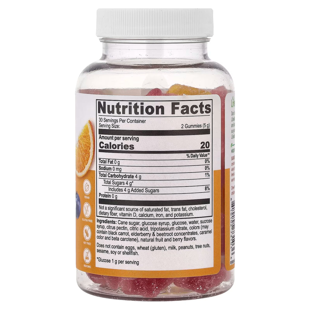 Lifeable, Glucose Gummies, Mixed Fruit, 60 Gummies