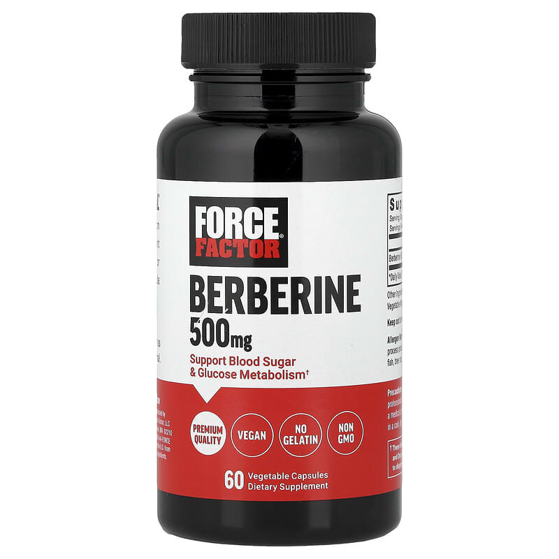 Force Factor, Berberine, 500 mg, 60 Vegetable Capsules