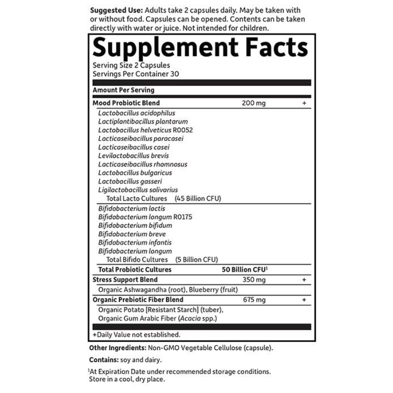 Garden of Life, Dr. Formulated Probiotics, Mood+, 60 Veggie Capsules
