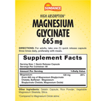 Sundance Vitamins, High Absorption Magnesium Glycinate, 665 mg, 50 Quick Release Capsules