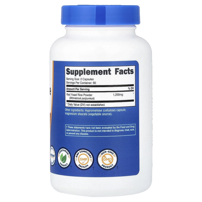 Nutricost, Red Yeast Rice, 120 Capsules (600 mg per Capsule)