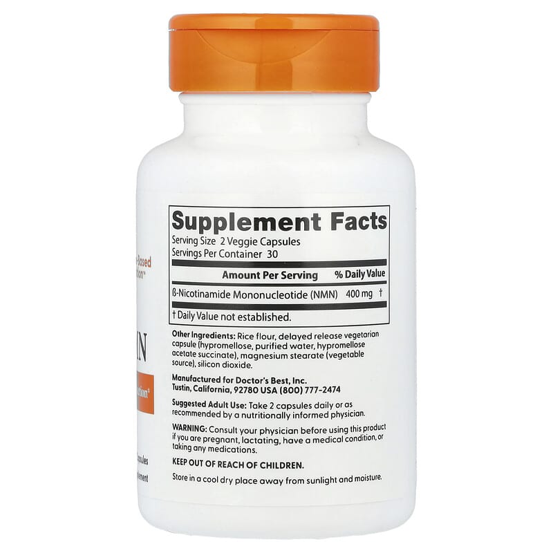 Doctor's Best, NMN, 60 Delayed Release Capsules (200 mg per Capsule)