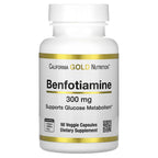 California Gold Nutrition, Benfotiamine, 300 mg, 90 Veg Capsules