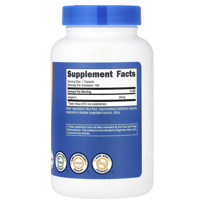 Nutricost, Apigenin, 50 mg, 180 capsules