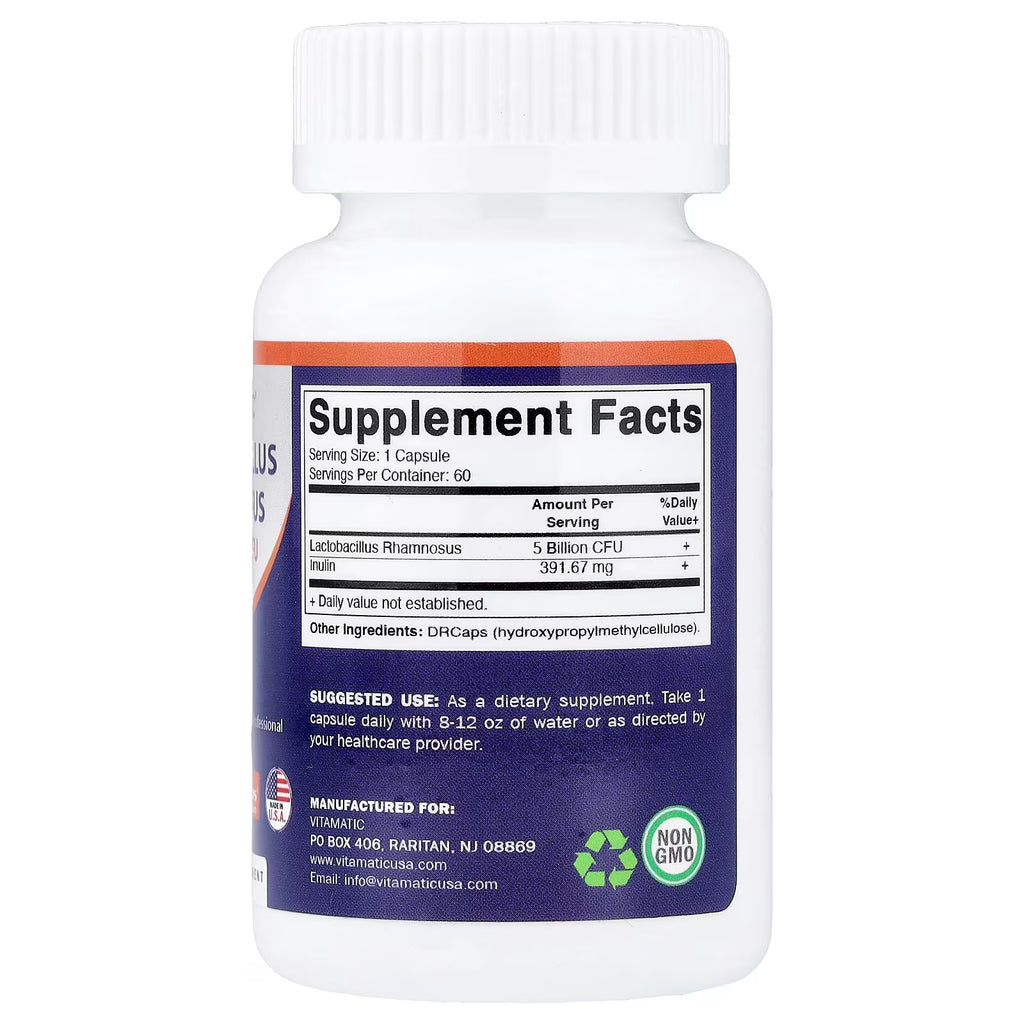 Vitamatic, Lactobacillus Rhamnosus, 60 DRcaps® Hypromellose Capsules