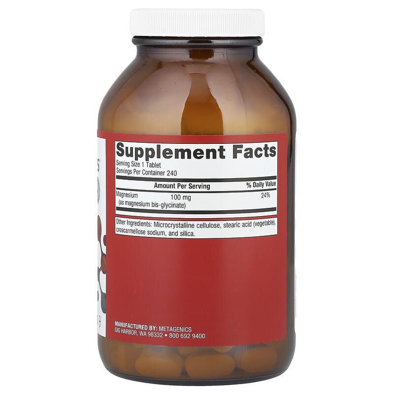 Metagenics, Magnesium Glycinate, 100 mg, 240 Tablets