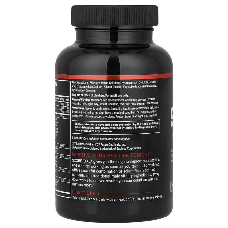 Force Factor, SCORE! XXL, Male Enhancement, 60 Tablets