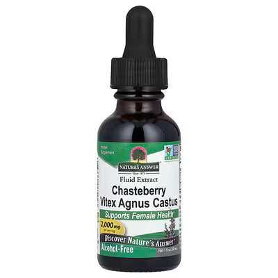 Nature's Answer, Chasteberry Vitex Agnus Castus, Fluid Extract, Alcohol-Free, 2,000 mg, 1 fl oz (30 ml)