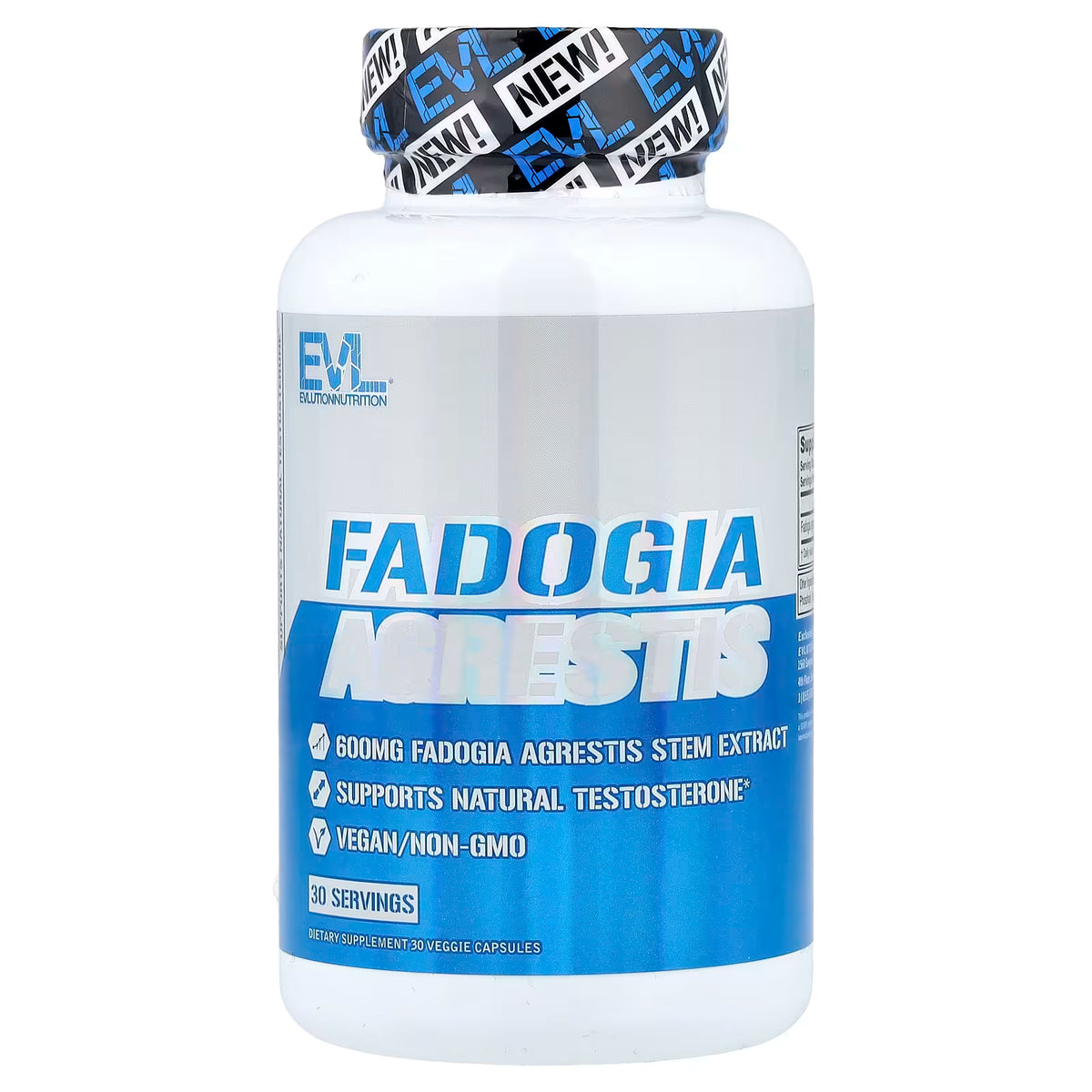 EVLution Nutrition, Fadogia Agrestis, 600 mg, 30 Veggie Capsules