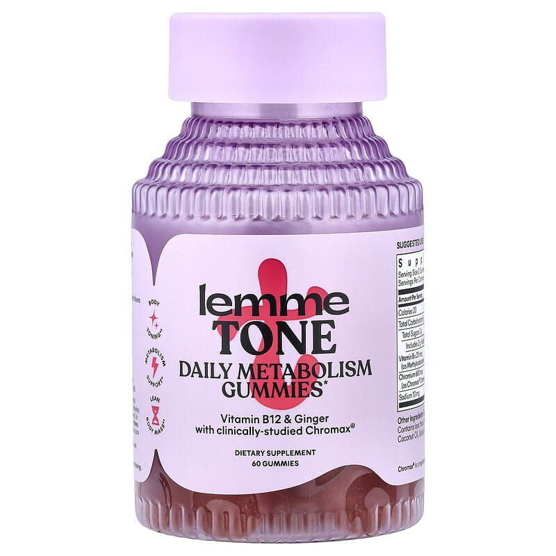 Lemme, Tone, Daily Metabolism Gummies, Watermelon Apple, 60 Gummies