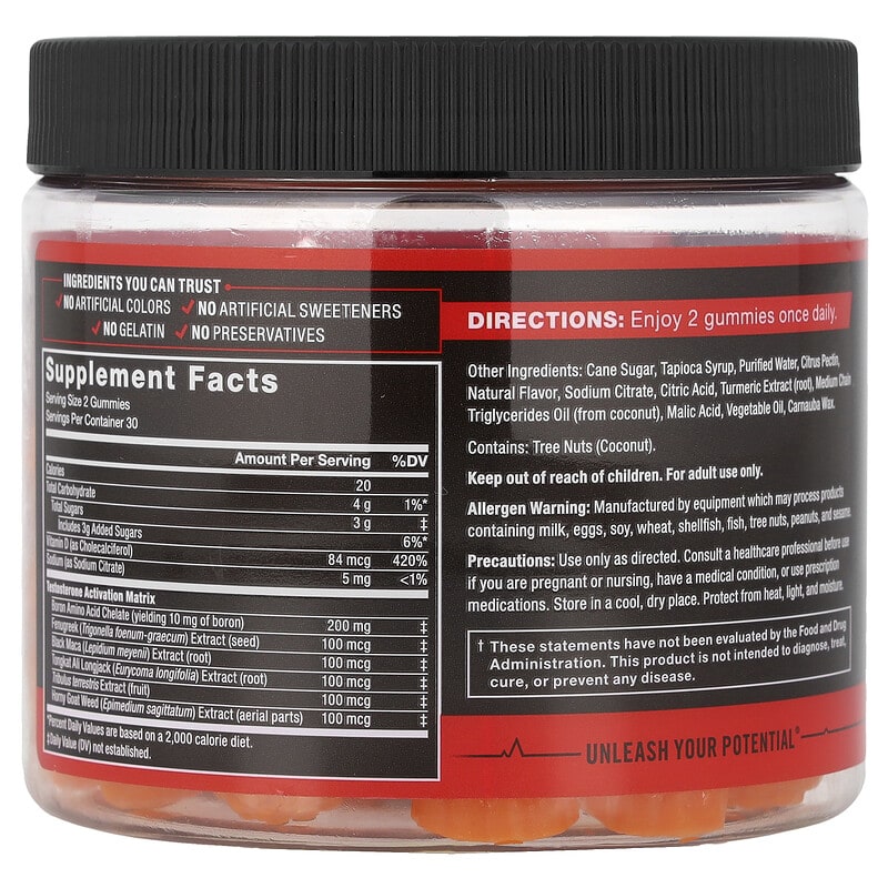 Force Factor, Test X180® Gummies, Berry Punch, 60 Gummies