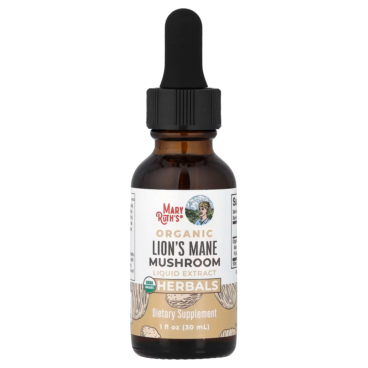 MaryRuth's, Organic Lion's Mane Mushroom Liquid Extract, Alcohol Free, 1 fl oz (30 ml)