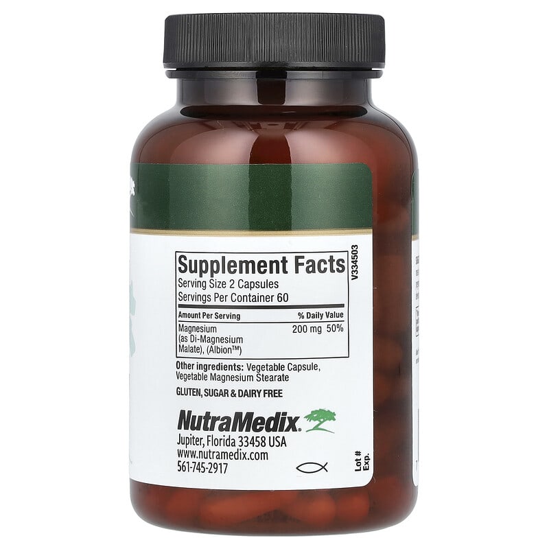 NutraMedix, Magnesium Malate, 120 Vegetable Capsules (100 mg per Capsule)