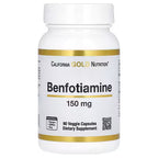 California Gold Nutrition, Benfotiamine with L-Leucine, 150 mg, 90 Veggie Capsules