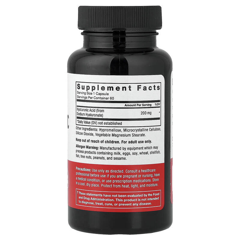 Force Factor, Hyaluronic Acid, 200 mg, 60 Vegetable Capsules
