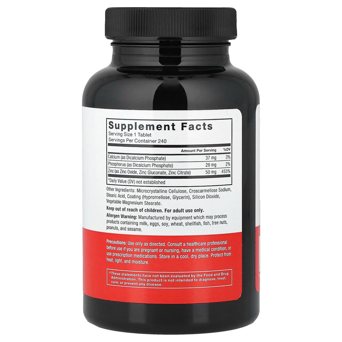 Force Factor, Zinc, 240 Tablets