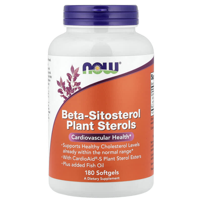 NOW Foods, Beta-Sitosterol Plant Sterols, 180 Softgels