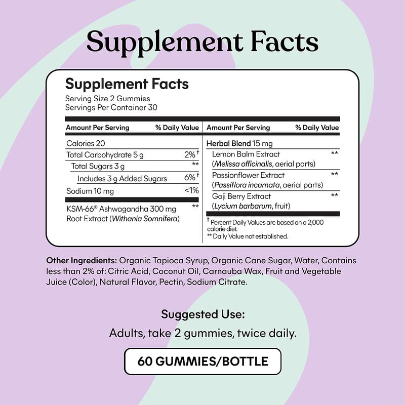 Lemme, Chill, De-Stress Ashwagandha Gummies, 60 gummies